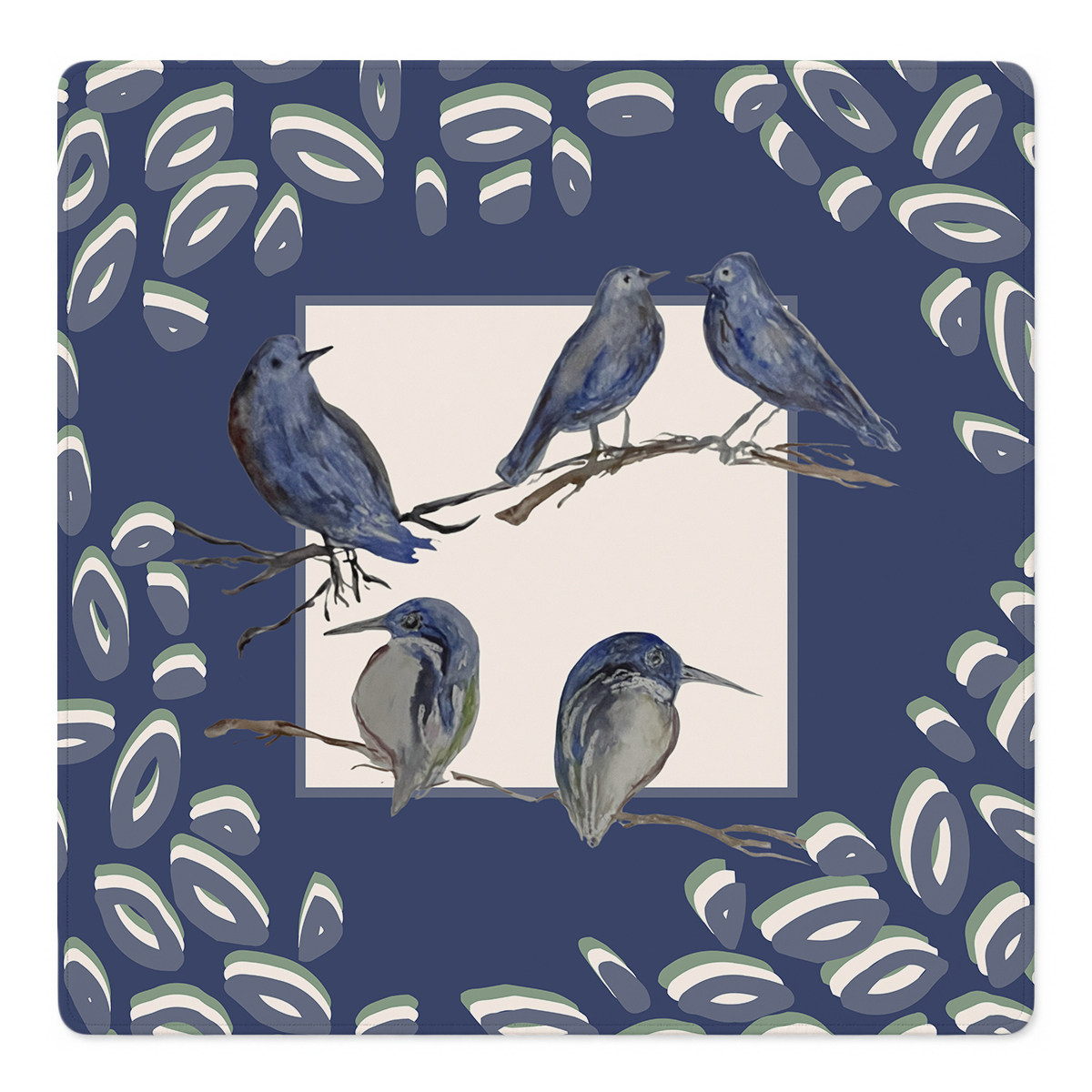 Bluebird of Mahjongness Mahjong Mat | Mahjong by SI
