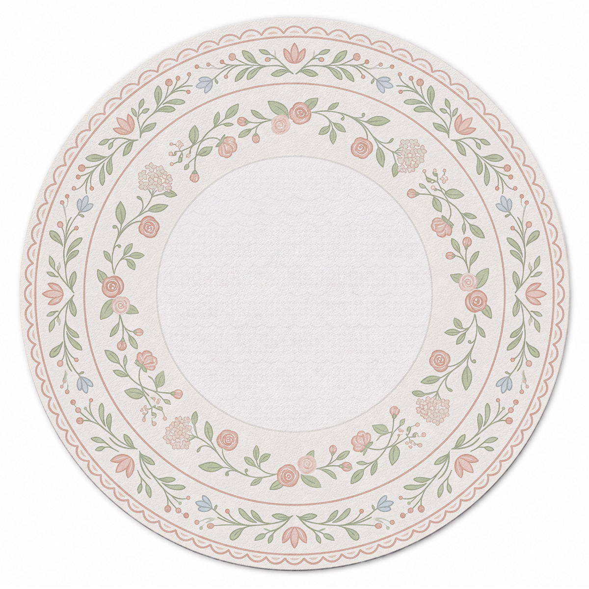 Cottage Rose Heirloom Circle Mahjong Mat | Mahjong by SI