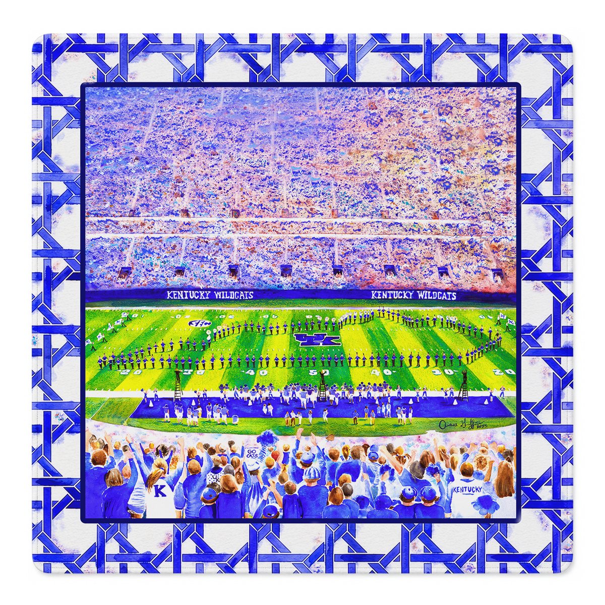 Big Blue Bleachers Mahjong Mat | Mahjong by SI