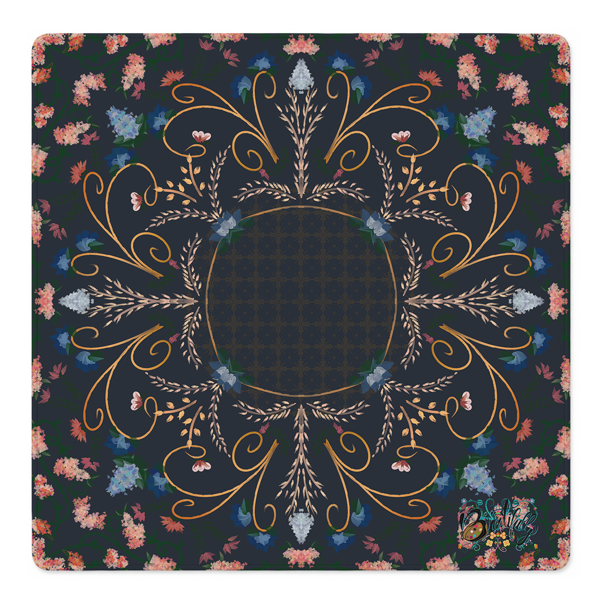 Garden at Midnight Mahjong Mat | Mahjong by SI