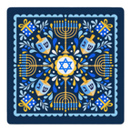 Dreidel Delight Mahjong Mat by Jen Jones | Mahjong by SI