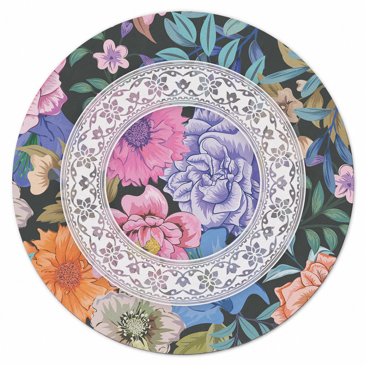 Midnight Garden Lace Mahjong Mat | Mahjong by SI