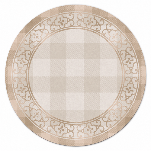 Buttercream Gingham Scroll Mahjong Mat | Mahjong by SI
