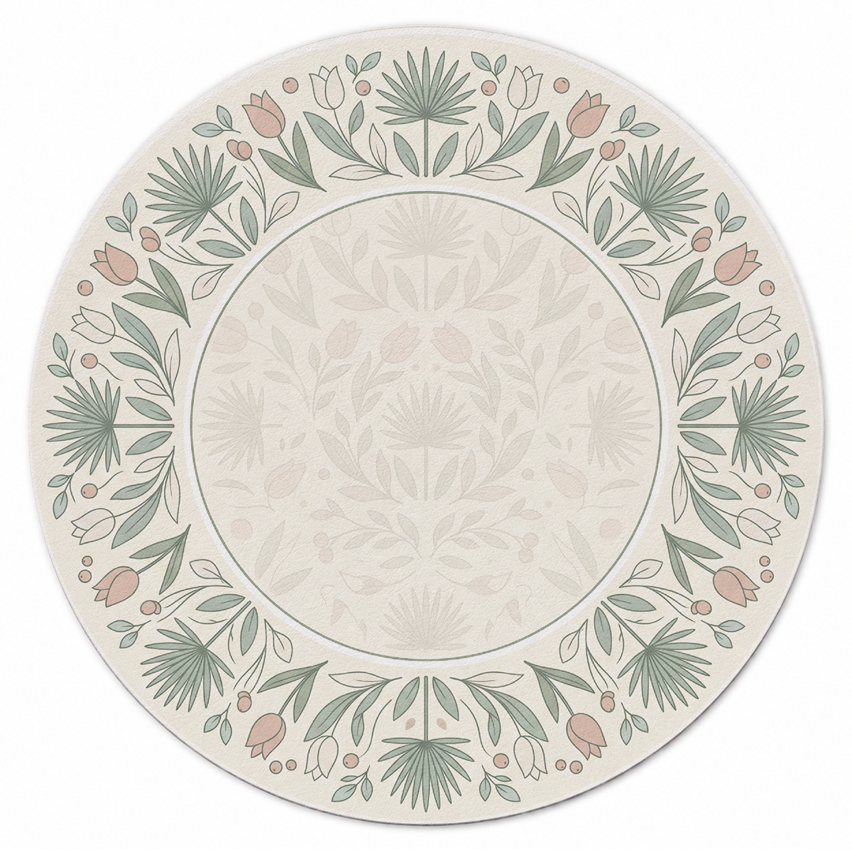 Botanical Garden Wreath Mahjong Mat | Mahjong by SI