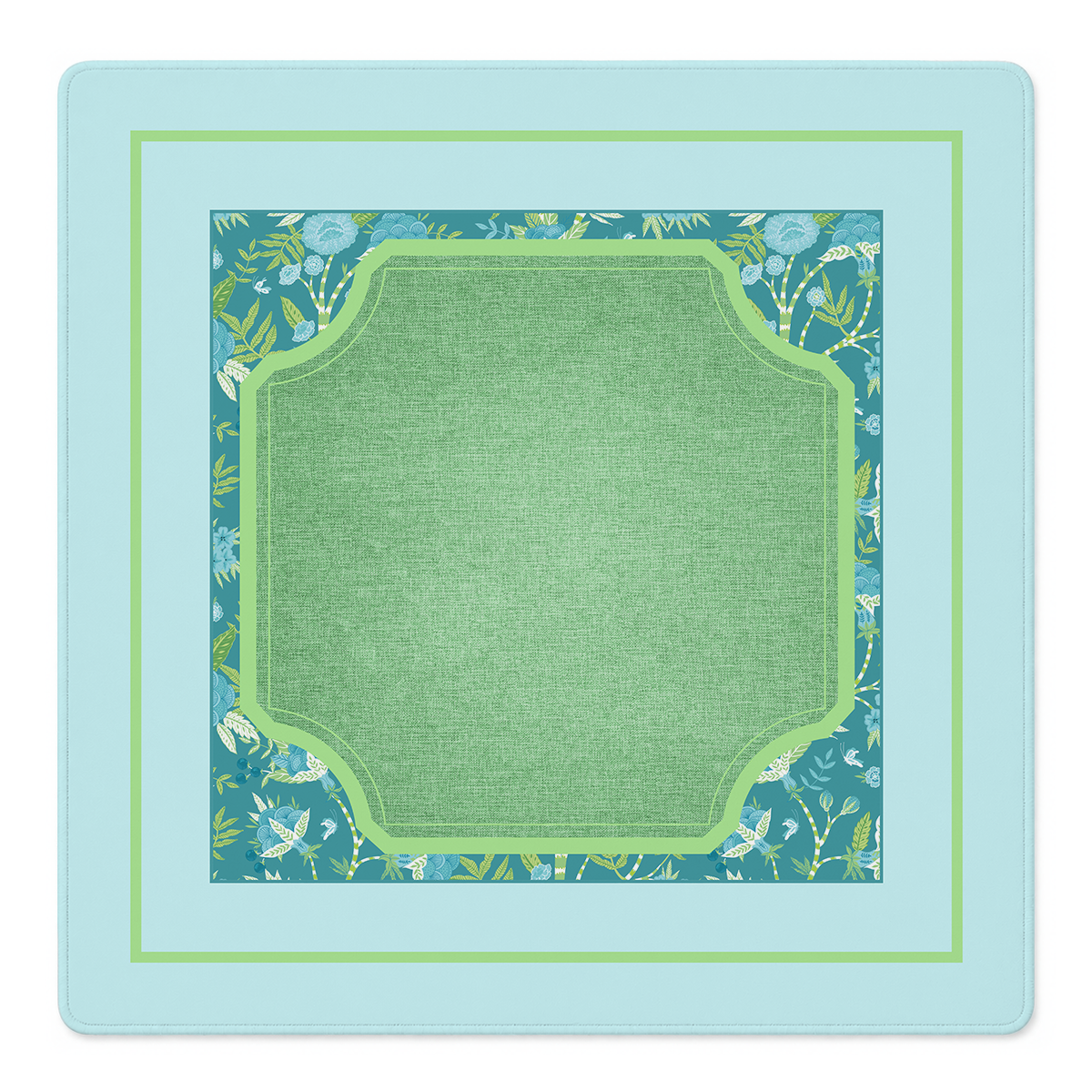 Azure Garden Frame Mahjong Mat | Mahjong by SI