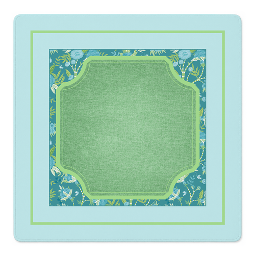 Azure Garden Frame Mahjong Mat | Mahjong by SI