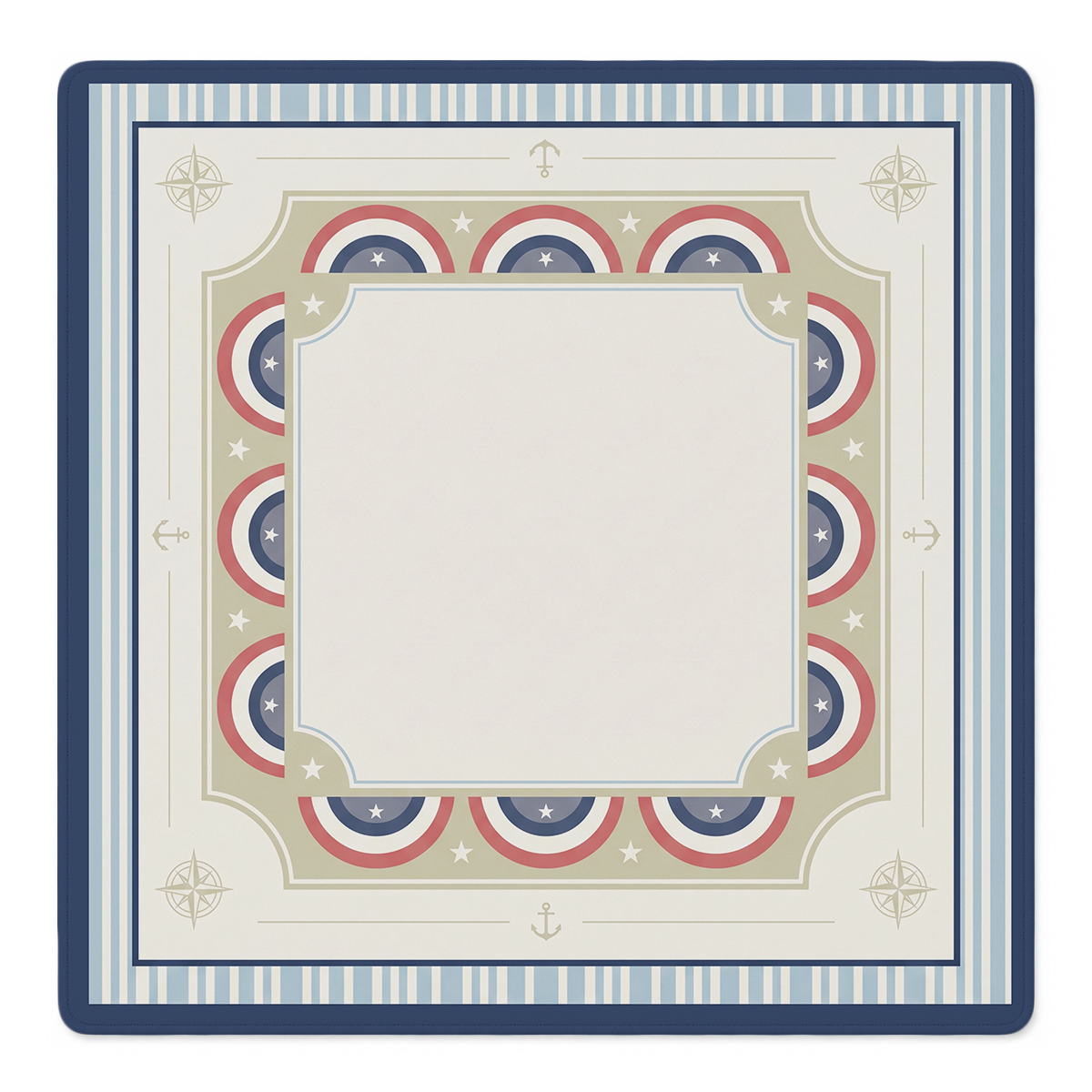 Nautical Stars and Stripes Mahjong Mat by Mahjong by SI