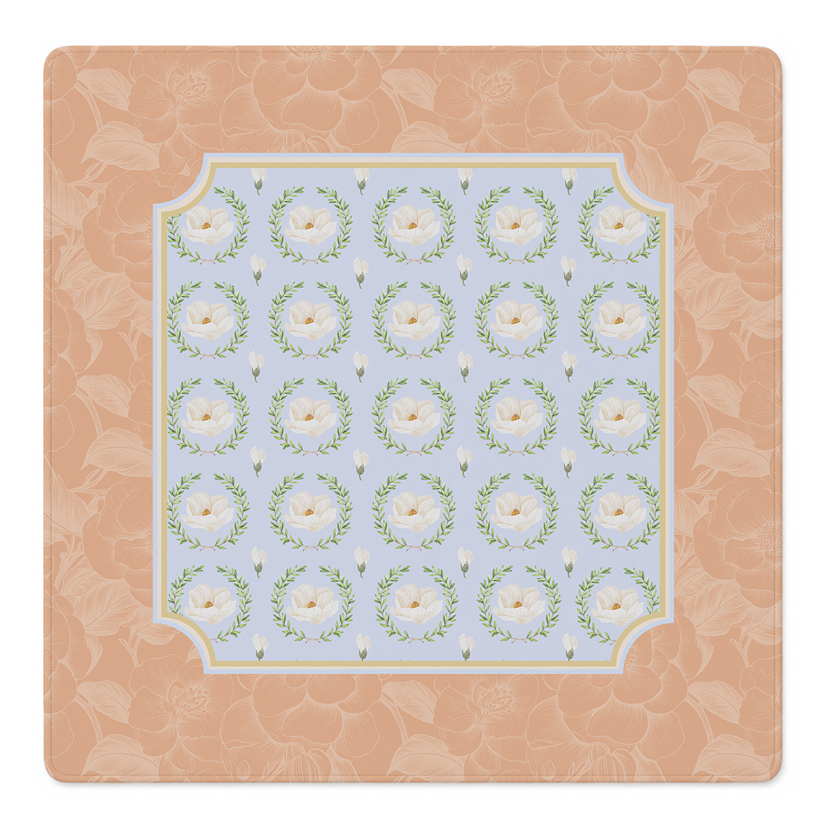 Mahjong by SI™ Porcelain & Peach Mahjong Mat