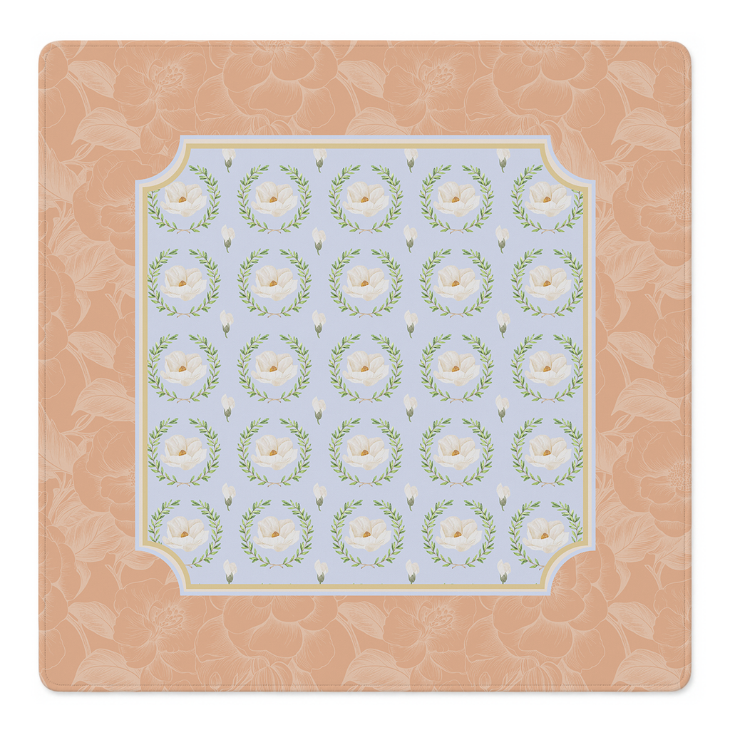 Mahjong by SI™ Porcelain & Peach Mahjong Mat
