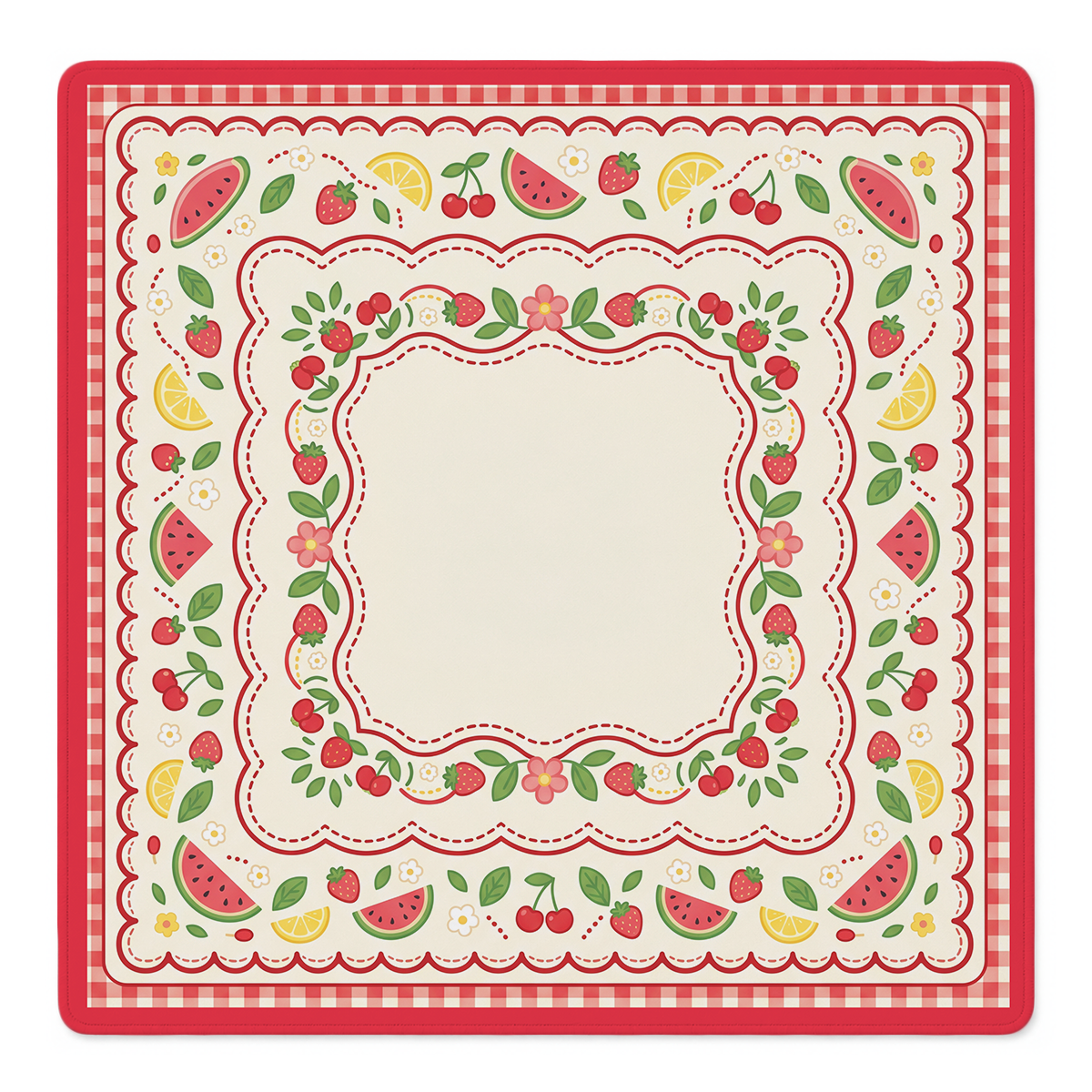 Cherry Picnic Tablecloth Mahjong Mat by Mahjong by SI