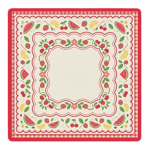 Cherry Picnic Tablecloth Mahjong Mat by Mahjong by SI