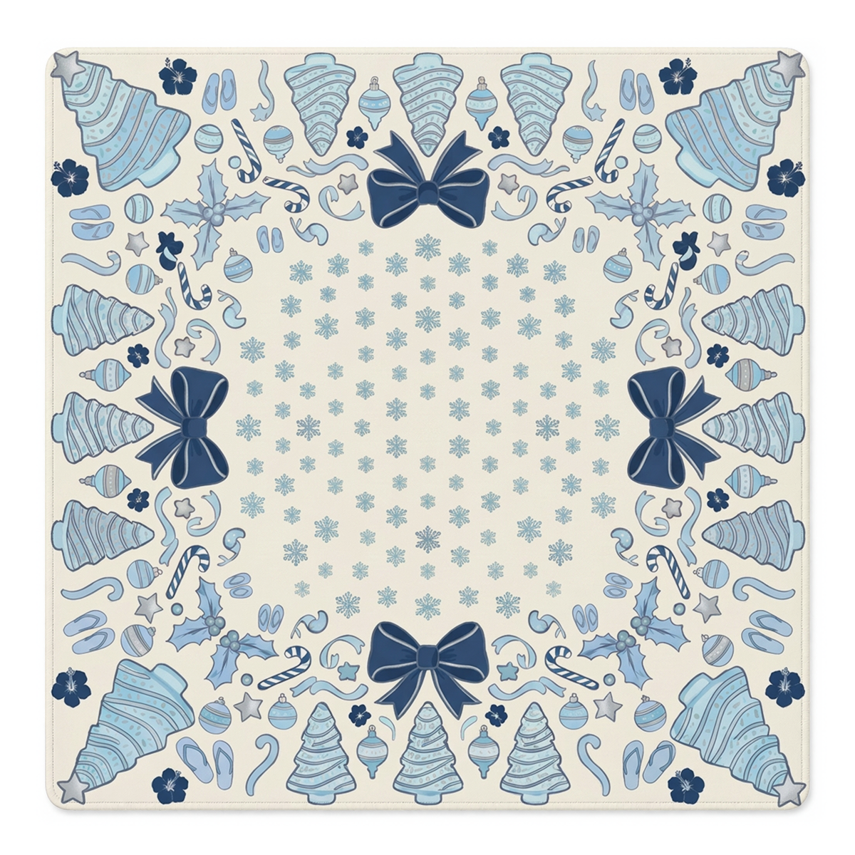 Blue Christmas Mahjong Mat | Mahjong by SI