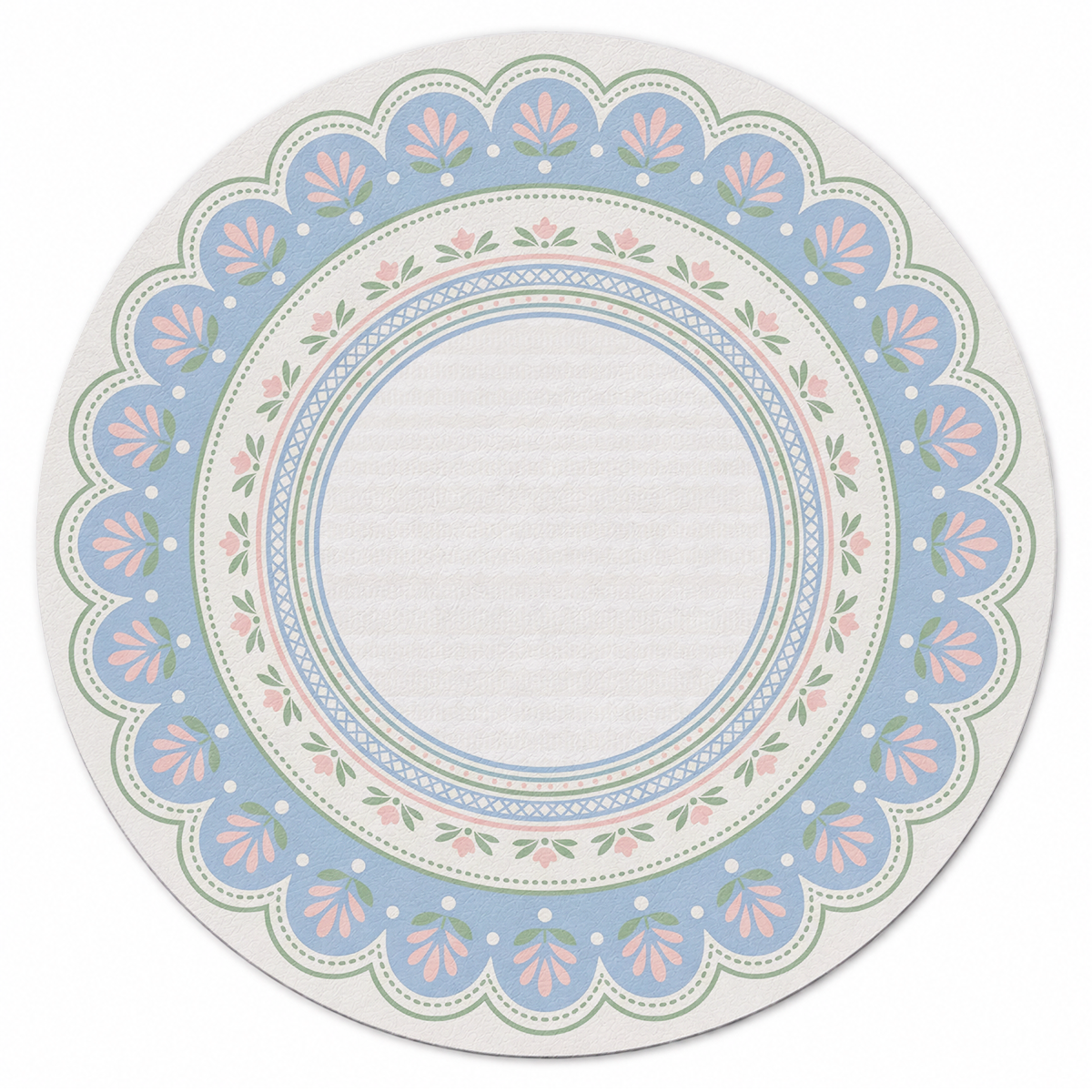 Garden Scallop Round Mahjong Mat | Mahjong by SI