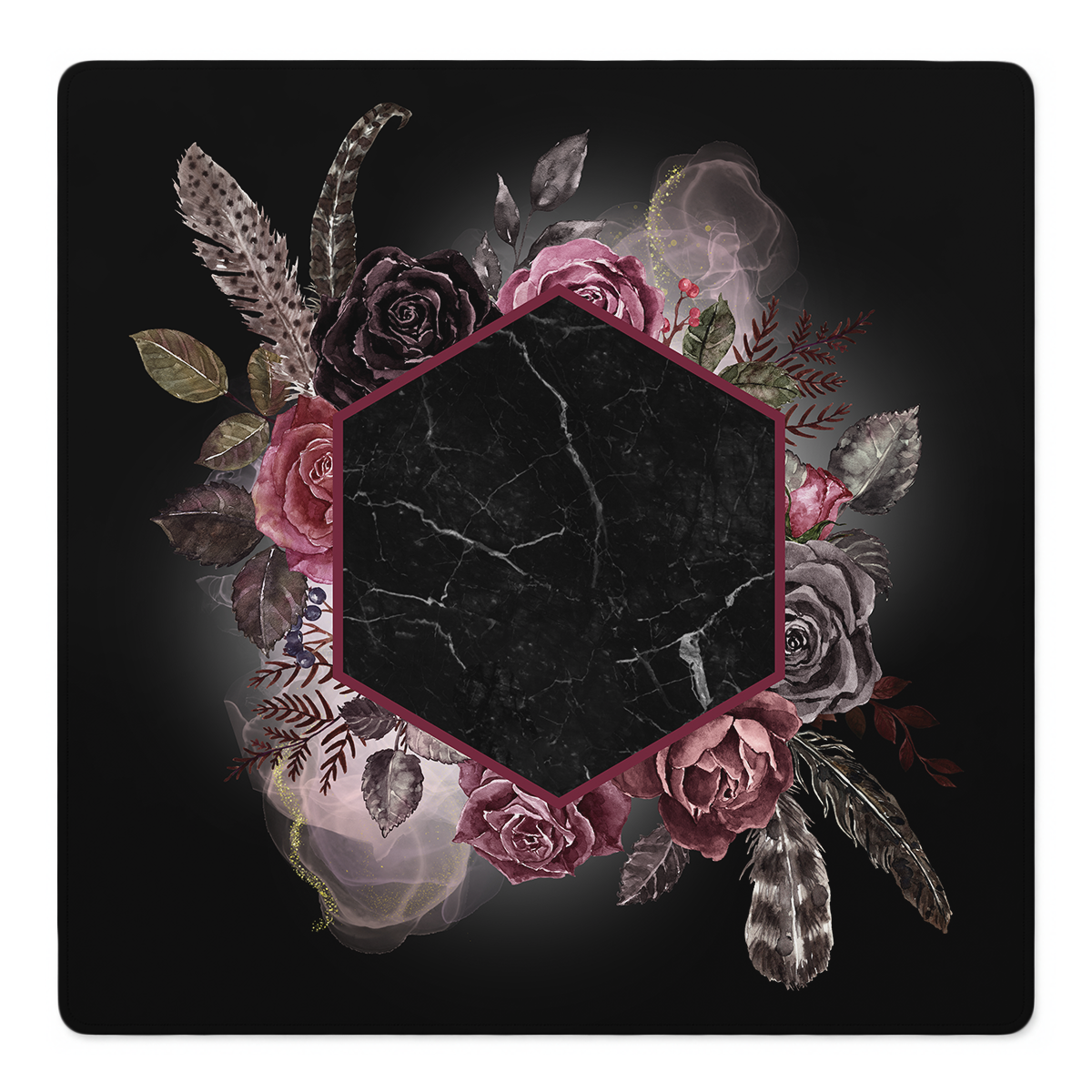 Marble Noir Romance Mahjong Mat | Mahjong by SI