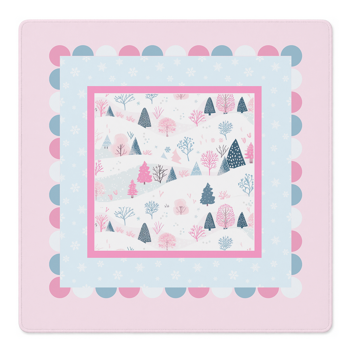 Snow Place Like Pink Mahjong Mat | Mahjong by SI