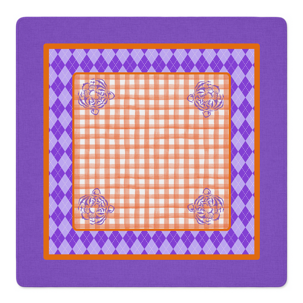 Tiger Check Mate Mahjong Mat | Mahjong by SI