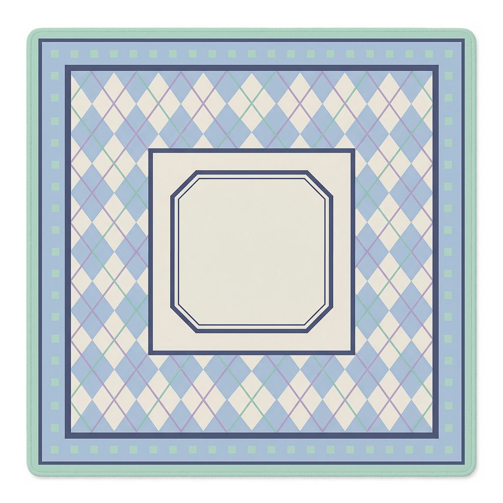 Argyle My Love Mahjong Mat by Mahjong by SI