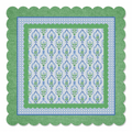 Garden Trellis Blue Bloom Mahjong Mat | Mahjong by SI