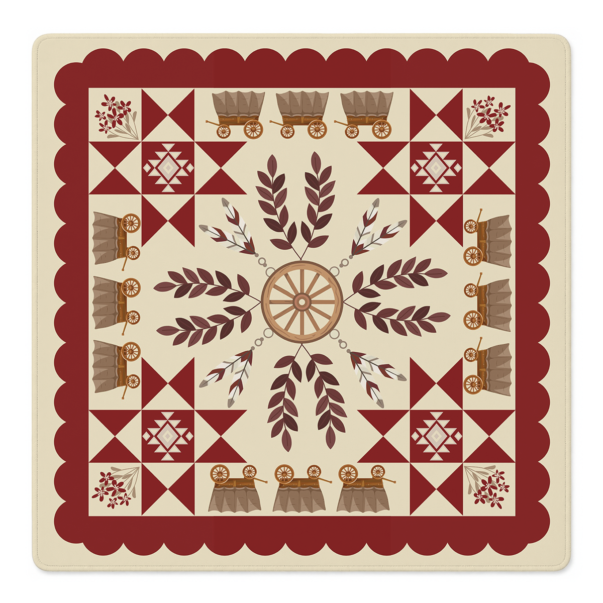 Wagon Wheel Dreams Mahjong Mat | Mahjong by SI