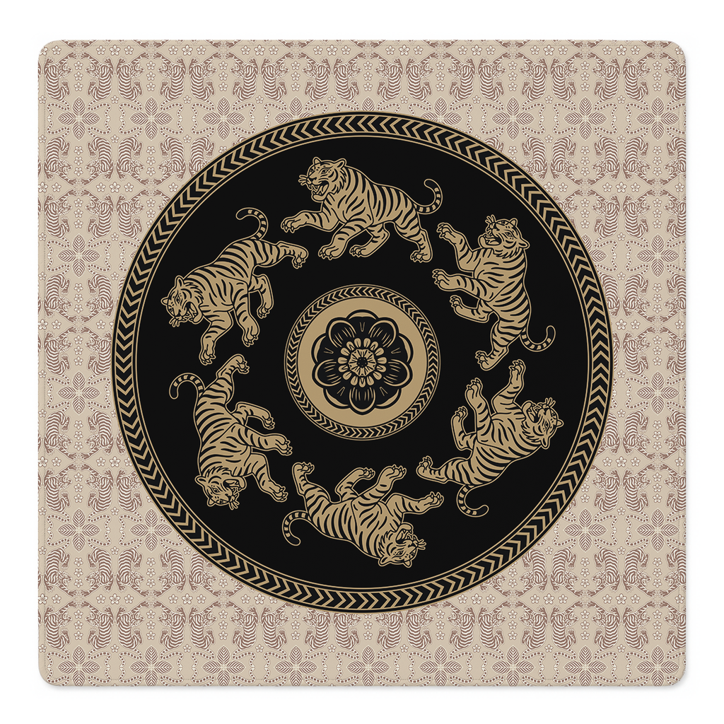 Tigre de Oro Mahjong Mat by Catalina Estrada | Mahjong by SI