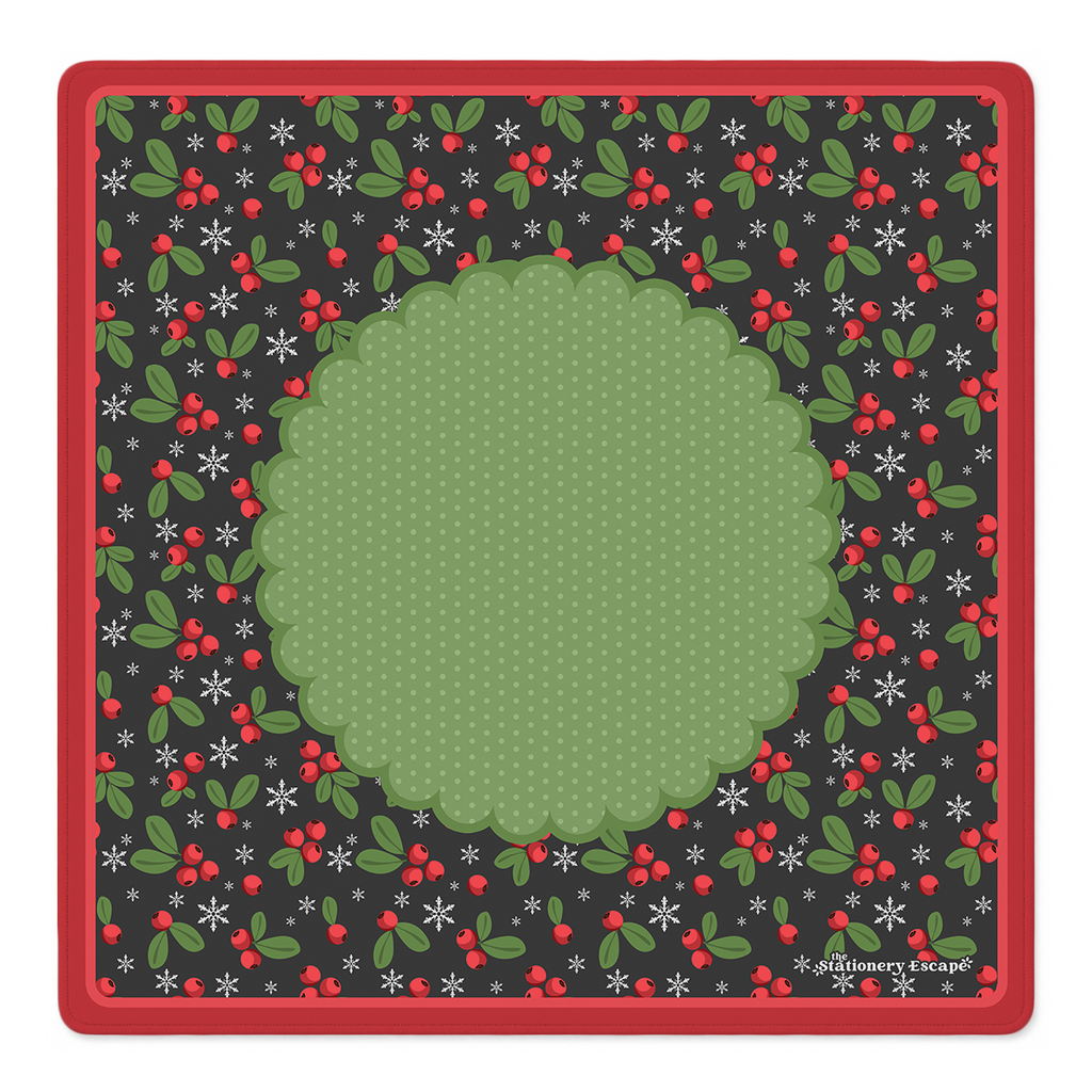 Winterberry Wonderland Mahjong Mat | The Stationery Escape x Mahjong by SI™