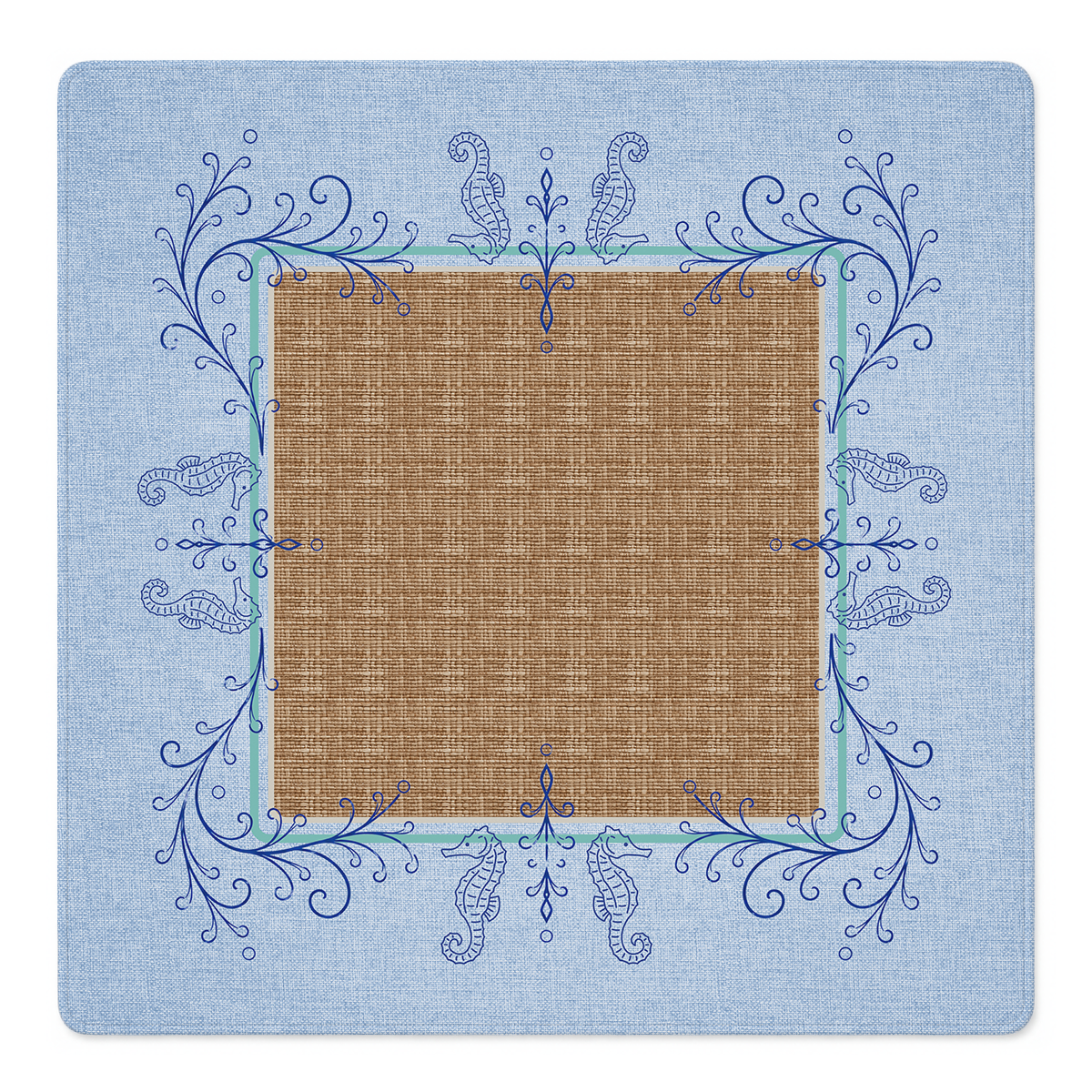 Seahorse Soiree Mahjong Mat | Mahjong by SI