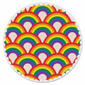 Rainbow Wave Retro Mahjong Mat | Mahjong by SI