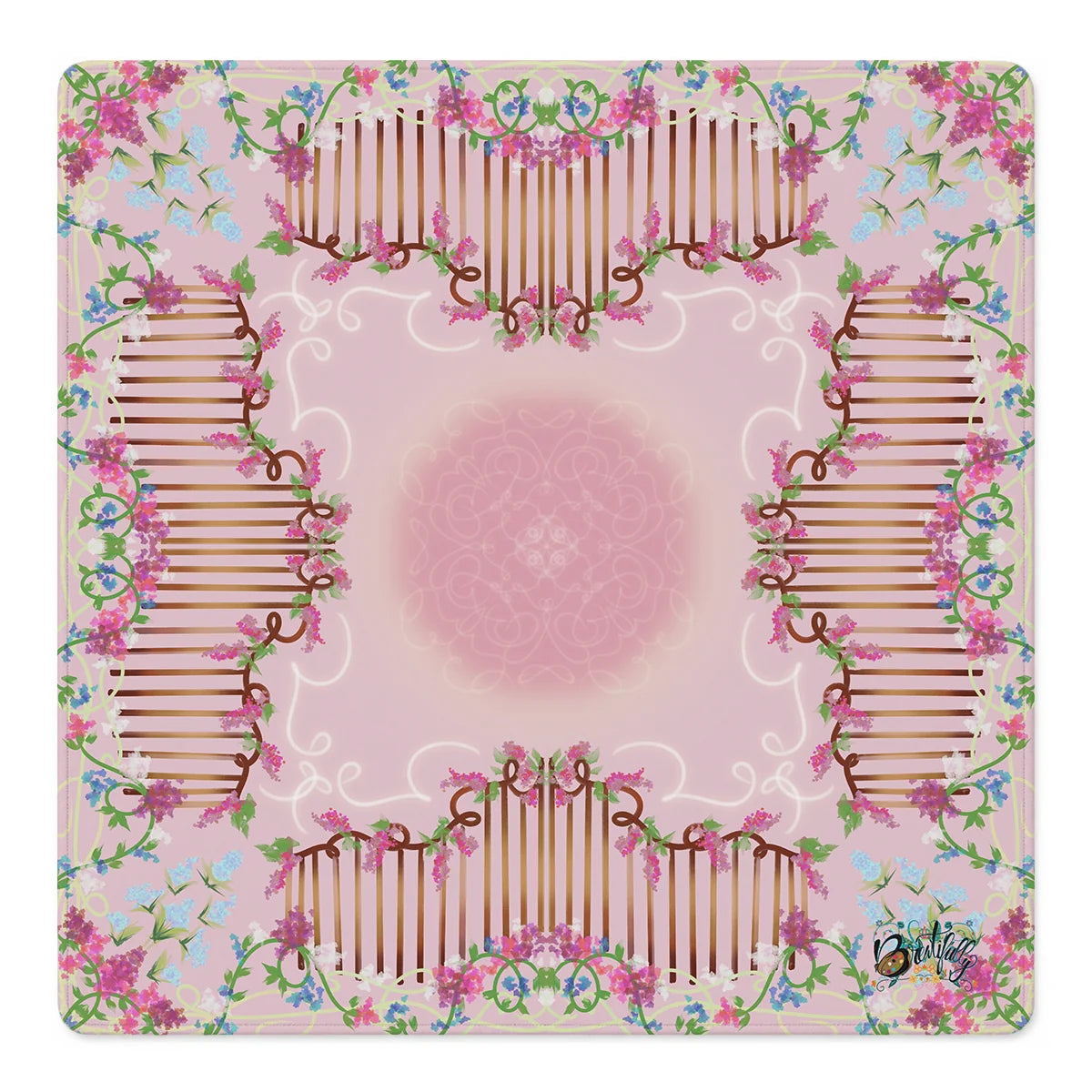 Climbing Wisteria Whimsy - 33"x 33" SI Signature™ faux leather