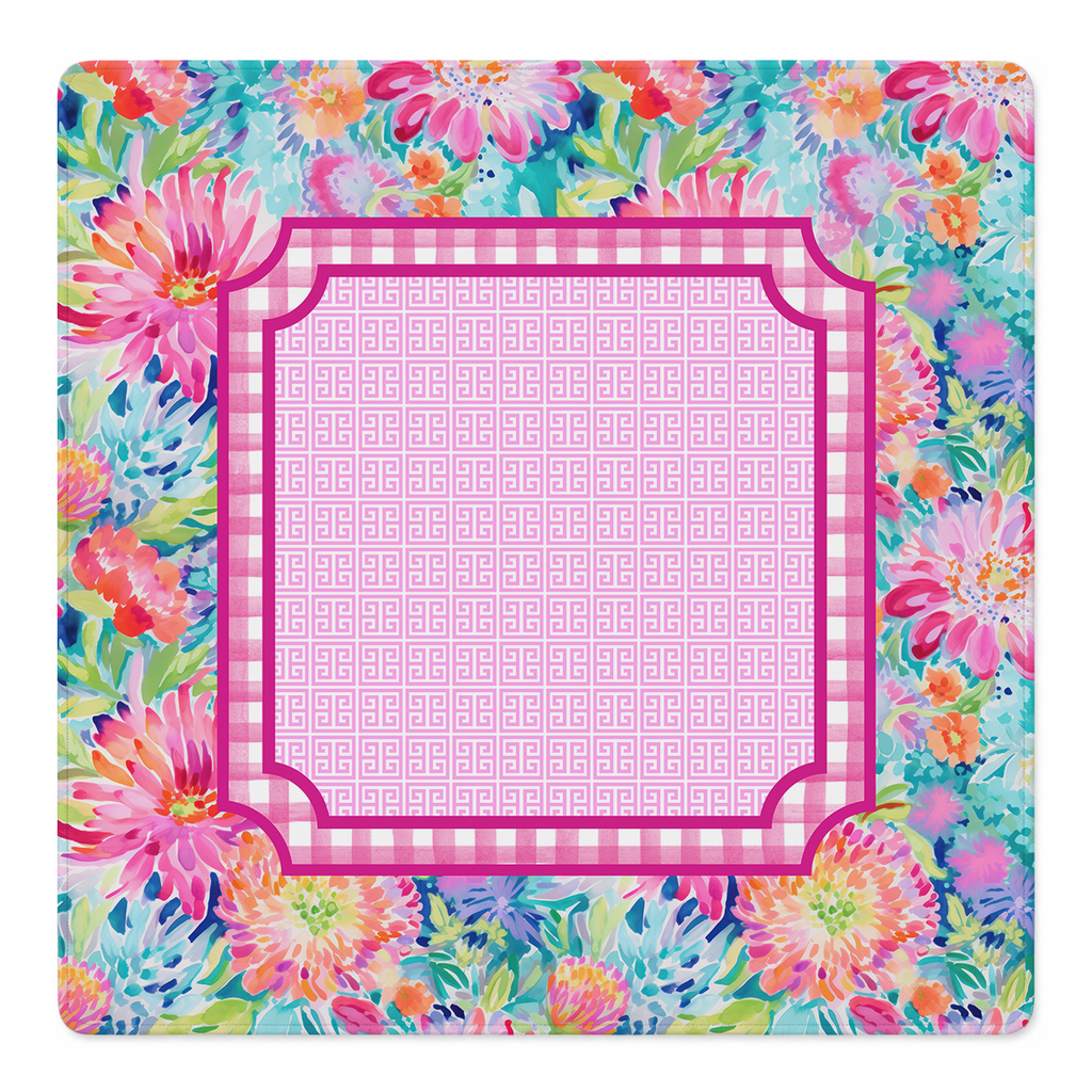 Pink Key to My Heart Mahjong Mat | Mahjong by SI