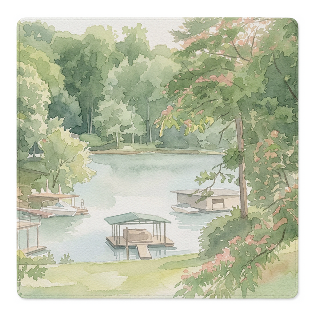 Lake Day Dreams Mahjong Mat by Mahjong by SI