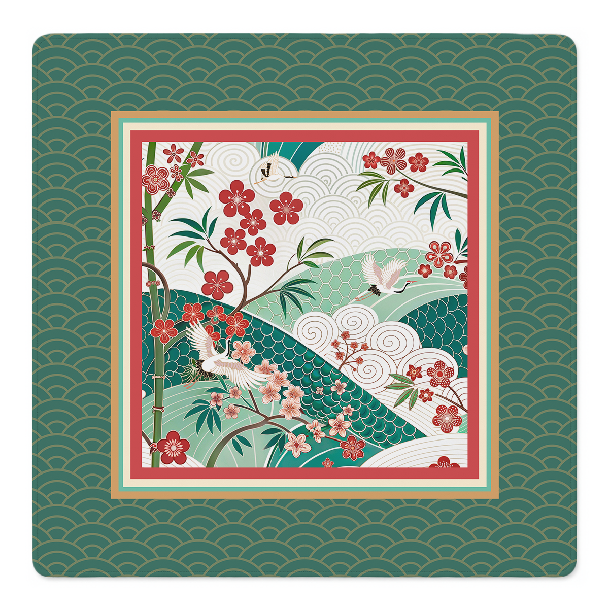 Crane Wave Hello Mahjong Mat | Mahjong by SI