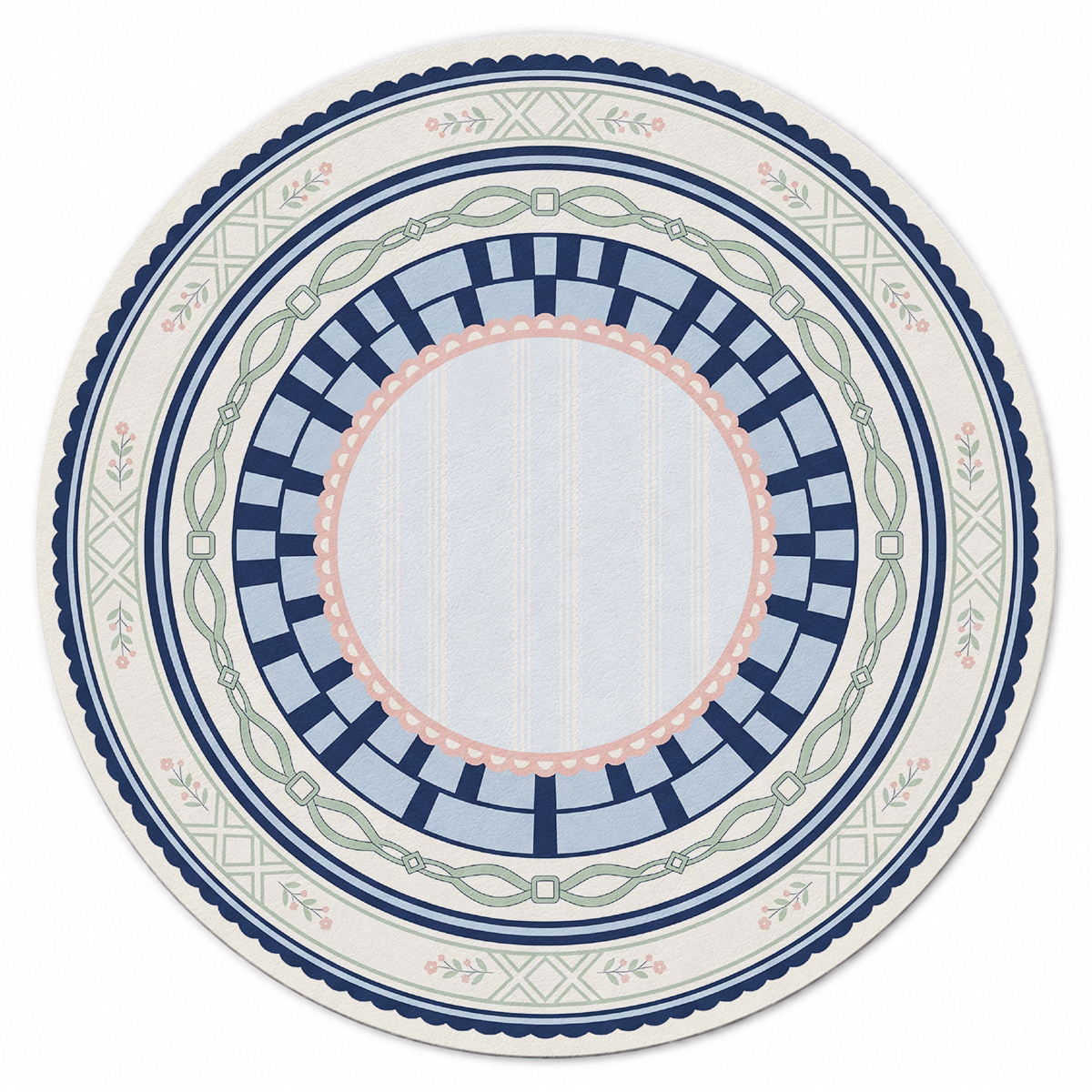 Heritage Chain Periwinkle Mahjong Mat | Mahjong by SI