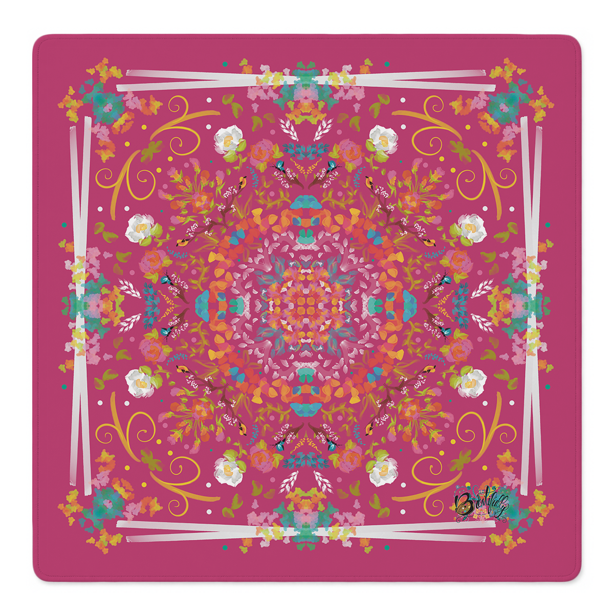 Magenta Medallion Dream Mahjong Mat | Mahjong by SI