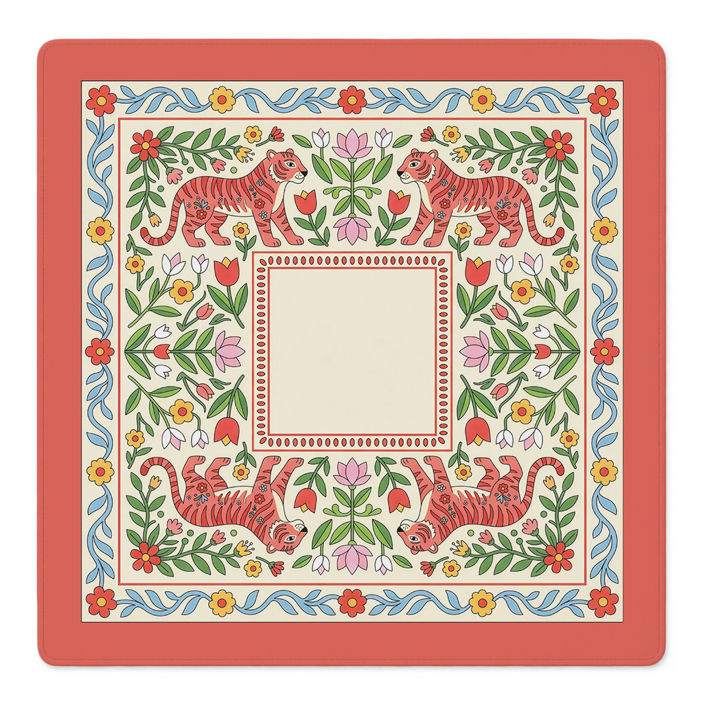 Tiger Lily Folklore Mahjong Mat by Mahjong by SI