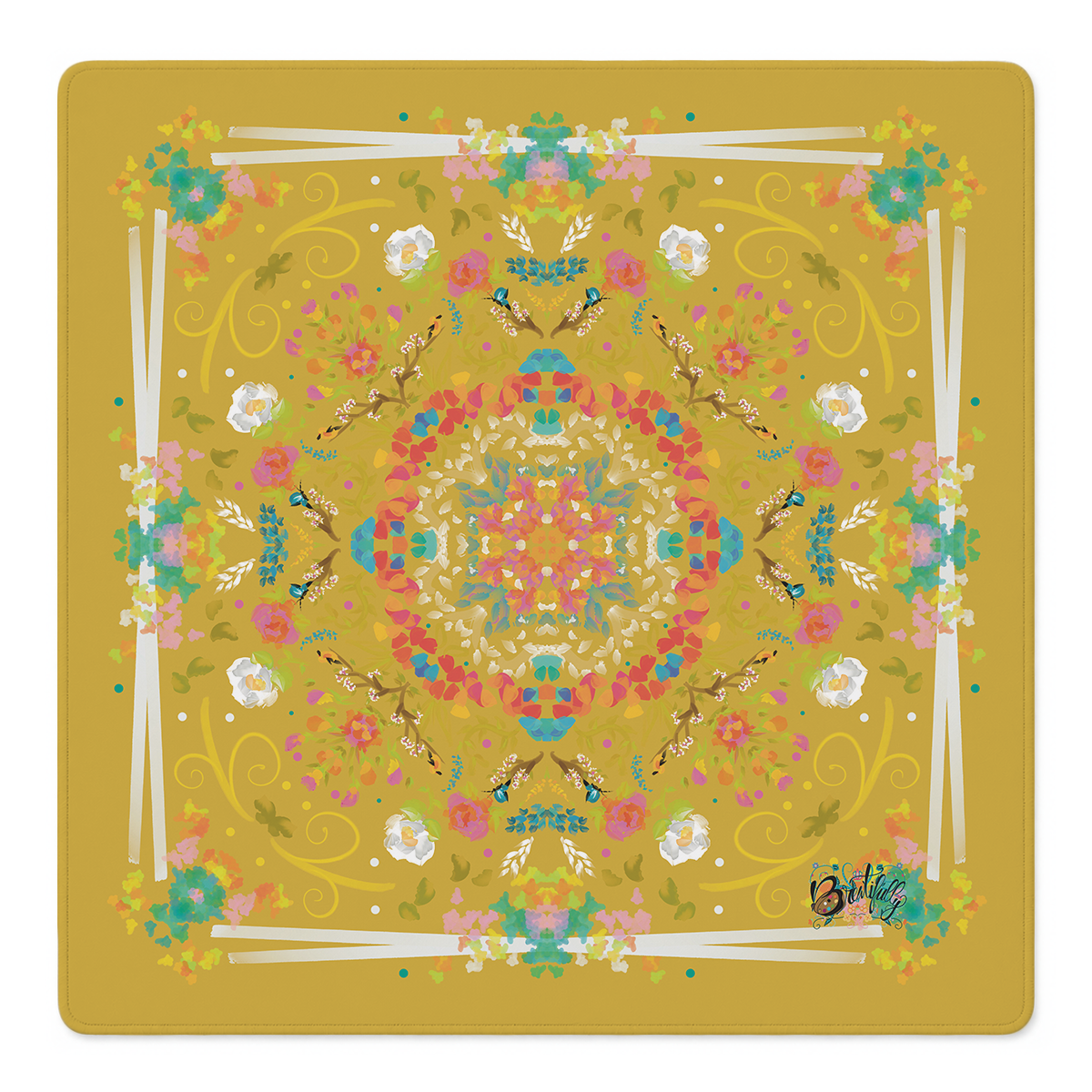 Golden Garden Tapestry Mahjong Mat | Mahjong by SI
