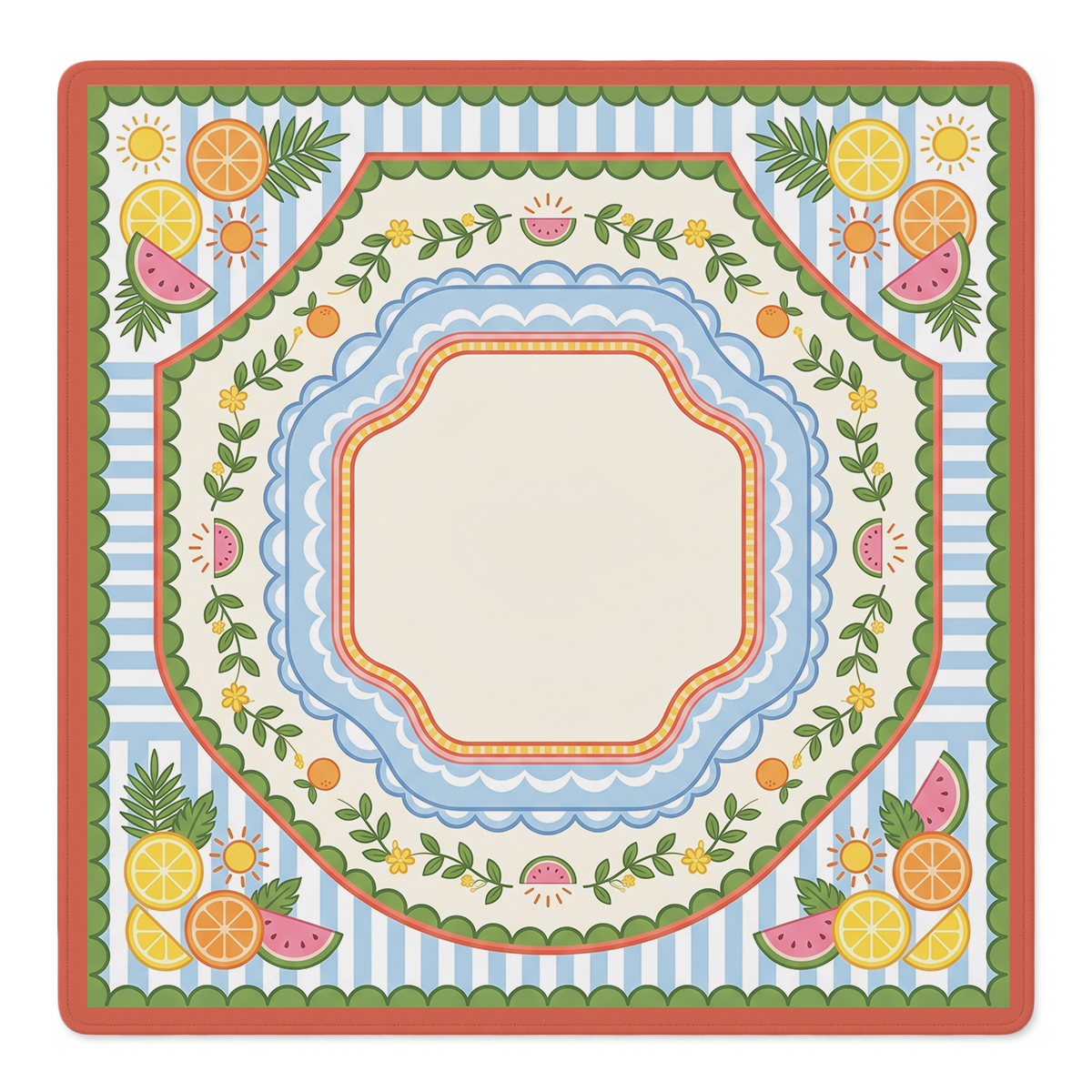 Summer Citrus Soiree Mahjong Mat by Mahjong by SI
