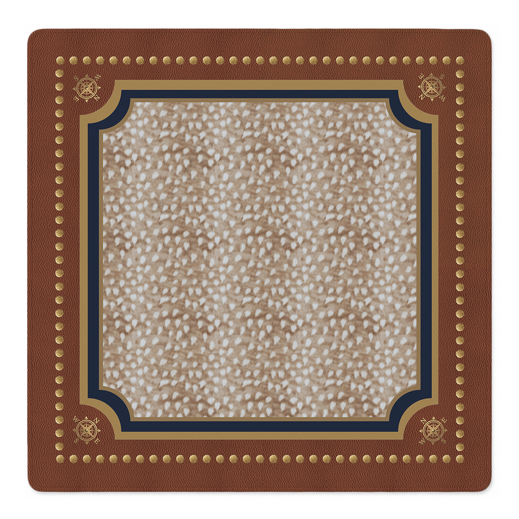 Cognac and Studded Mahjong Mat | Mahjong by SI