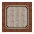 Cognac and Studded Mahjong Mat | Mahjong by SI