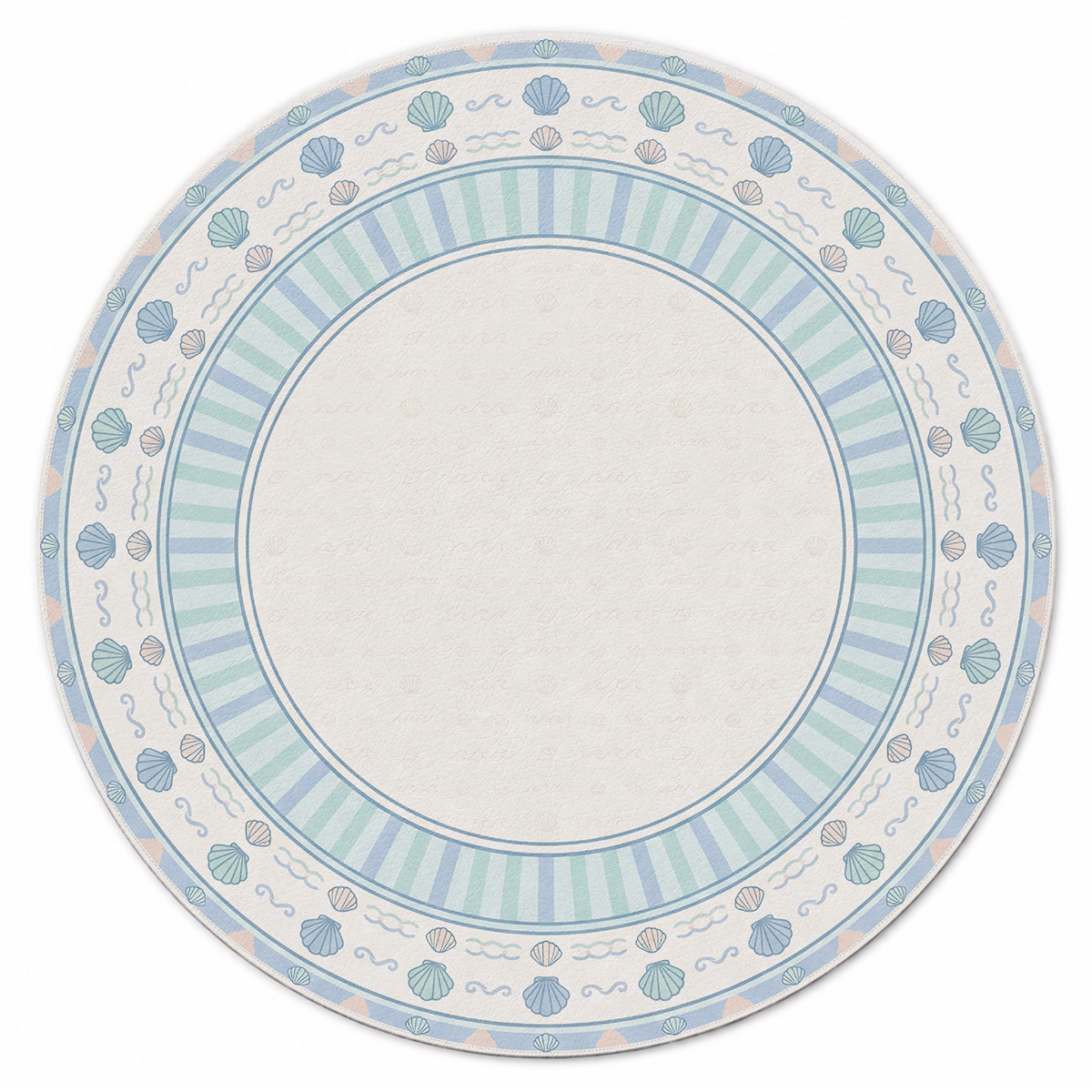 Shoreline Shells Round Mahjong Mat | Mahjong by SI
