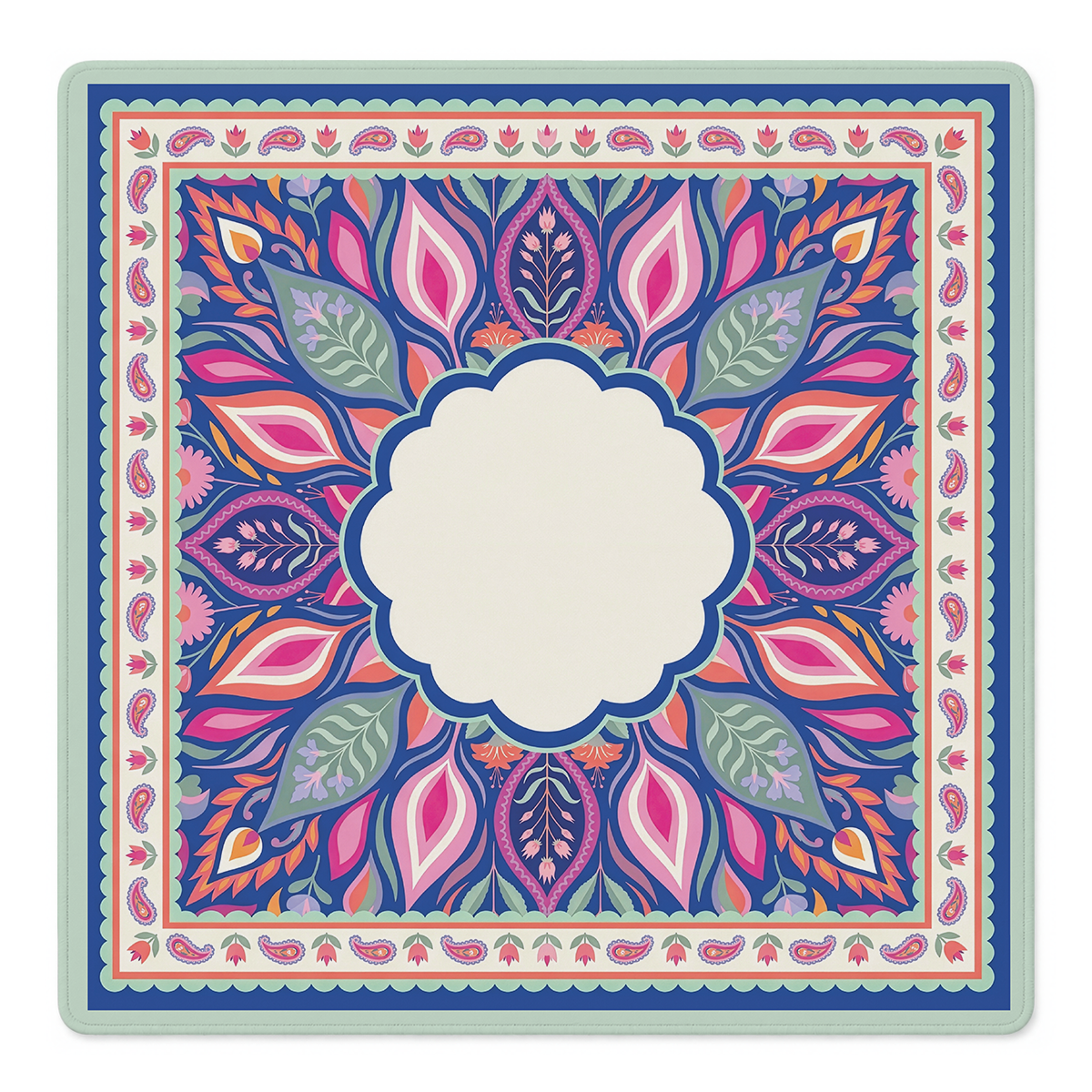 Paisley in Bloom Mahjong Mat by Mahjong by SI