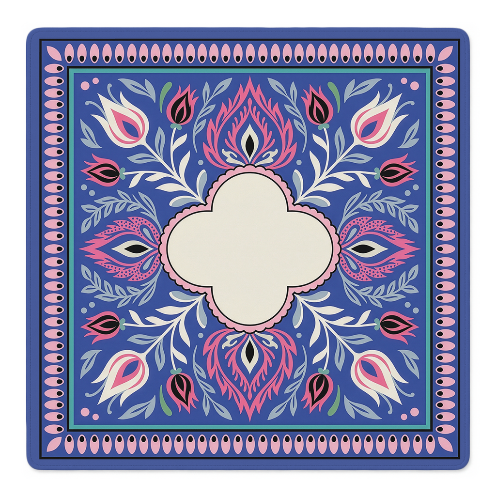 Folk Dance Florals Mahjong Mat by Mahjong by SI