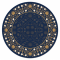 Gilded Tulip Nocturne Mahjong Mat | Mahjong by SI