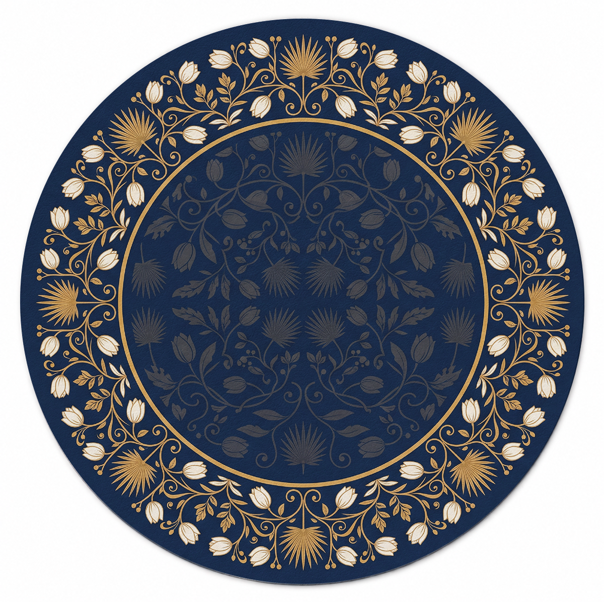 Gilded Tulip Nocturne Mahjong Mat | Mahjong by SI