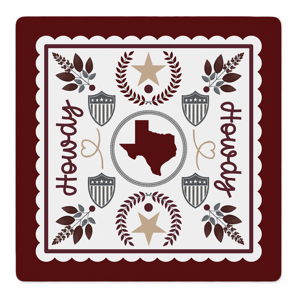 Howdy Y'all Texas Charm Mahjong Mat | Mahjong by SI