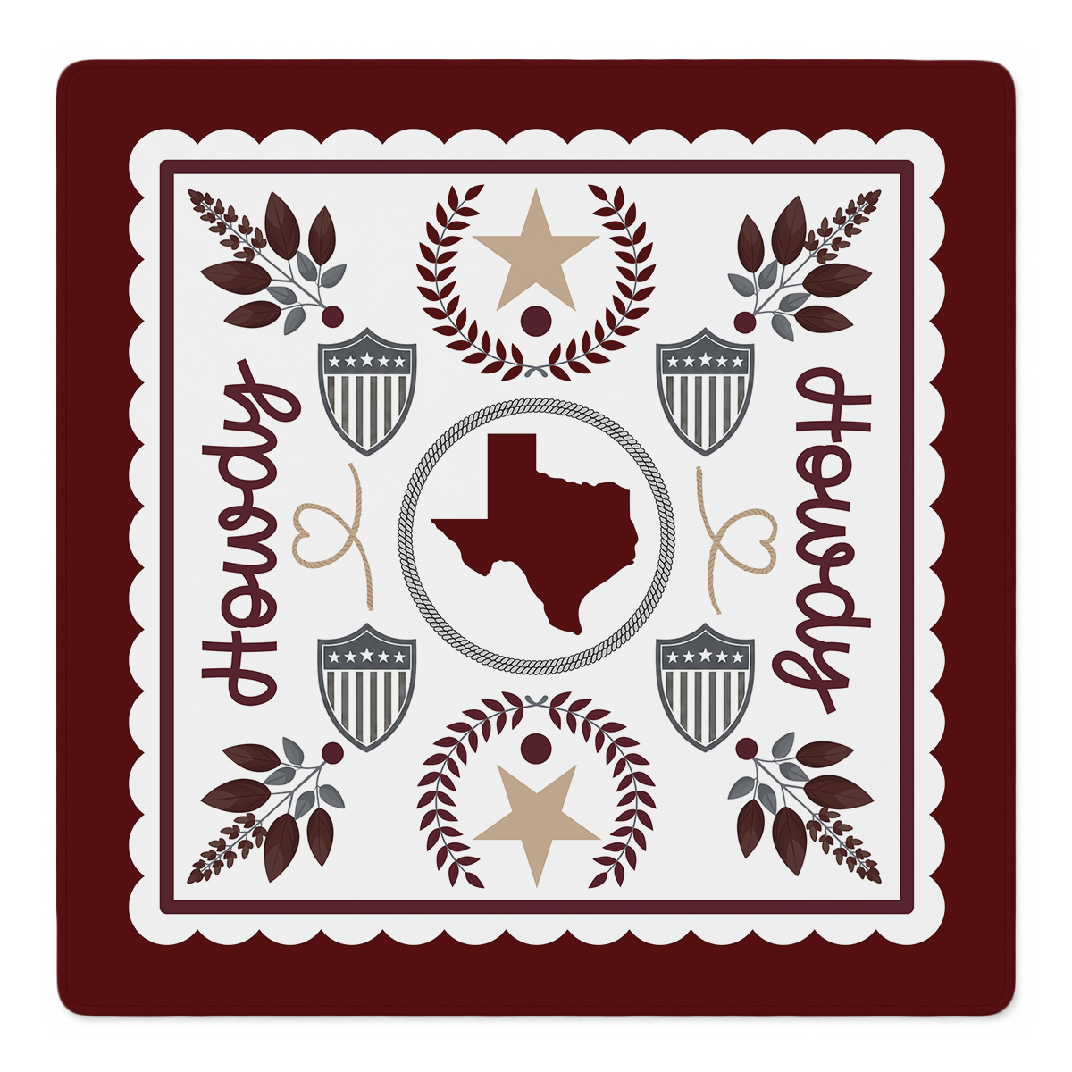 Howdy Y'all Texas Charm Mahjong Mat | Mahjong by SI