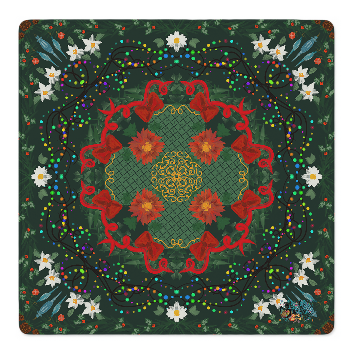 Deck the Tiles Mahjong Mat | Mahjong by SI