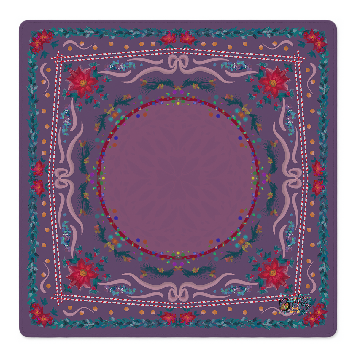 Poinsettia Palace Mahjong Mat | Mahjong by SI