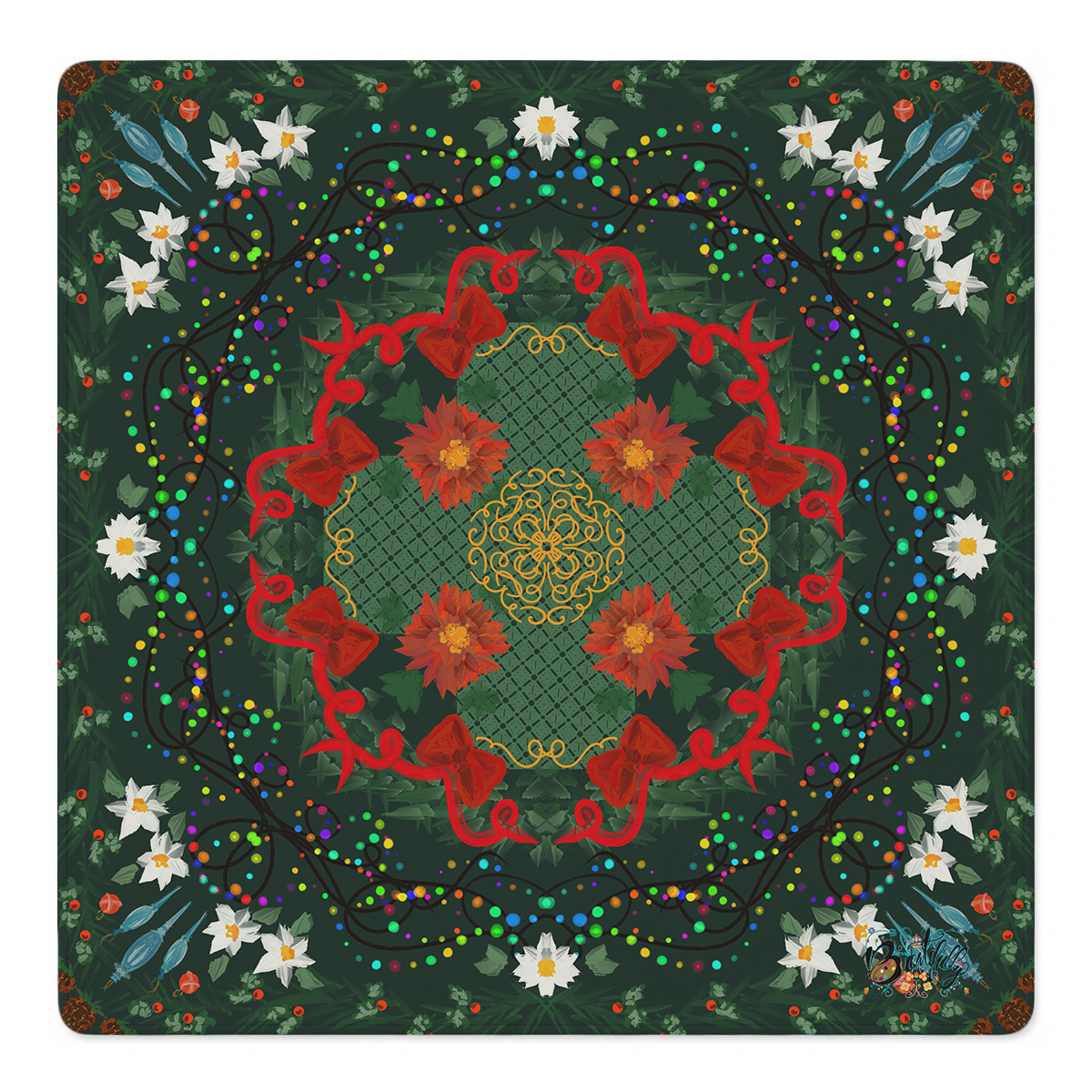 Wrapped in Wonder Mahjong Mat | Mahjong by SI