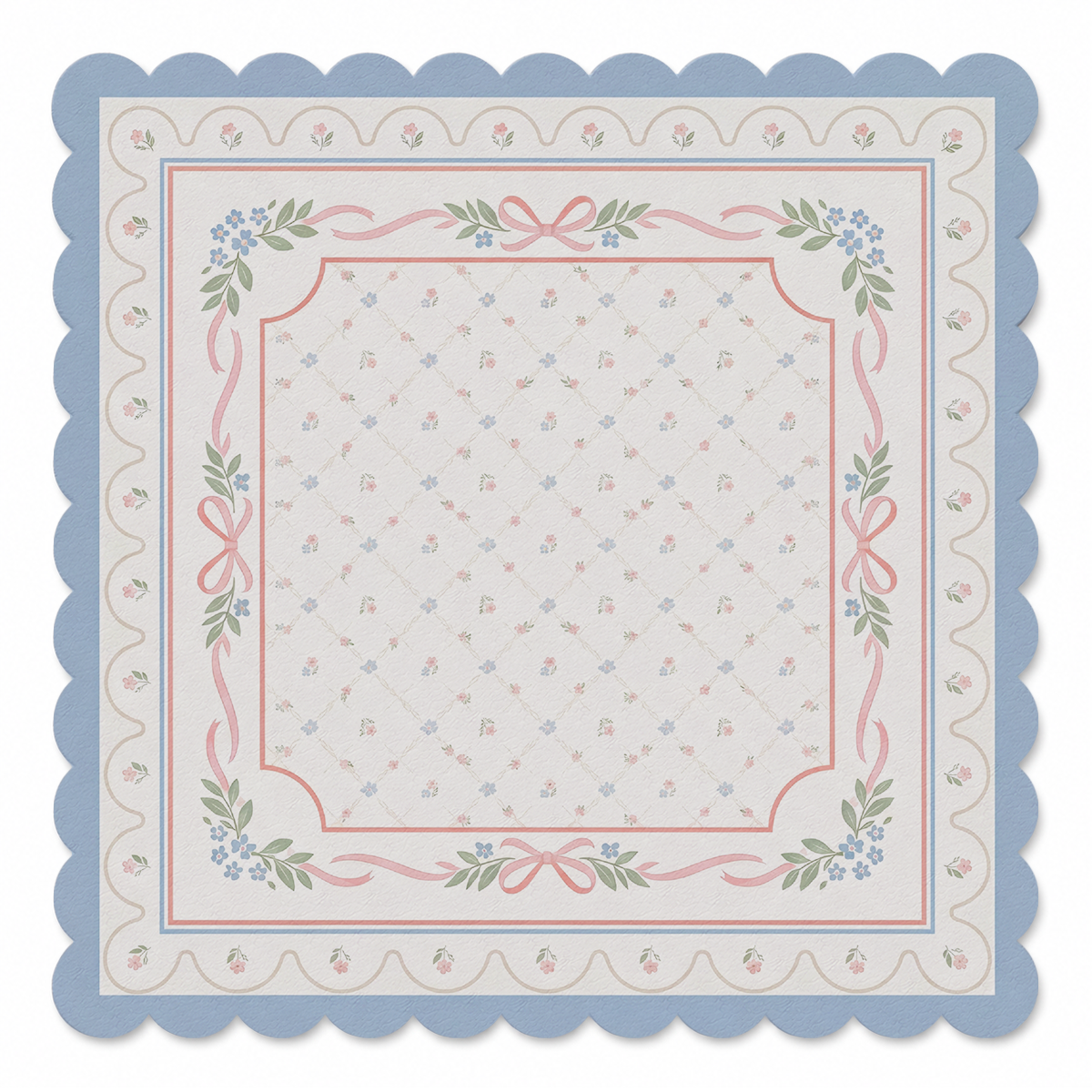 Ribbons and Rosebuds Garden Mahjong Mat | Mahjong by SI