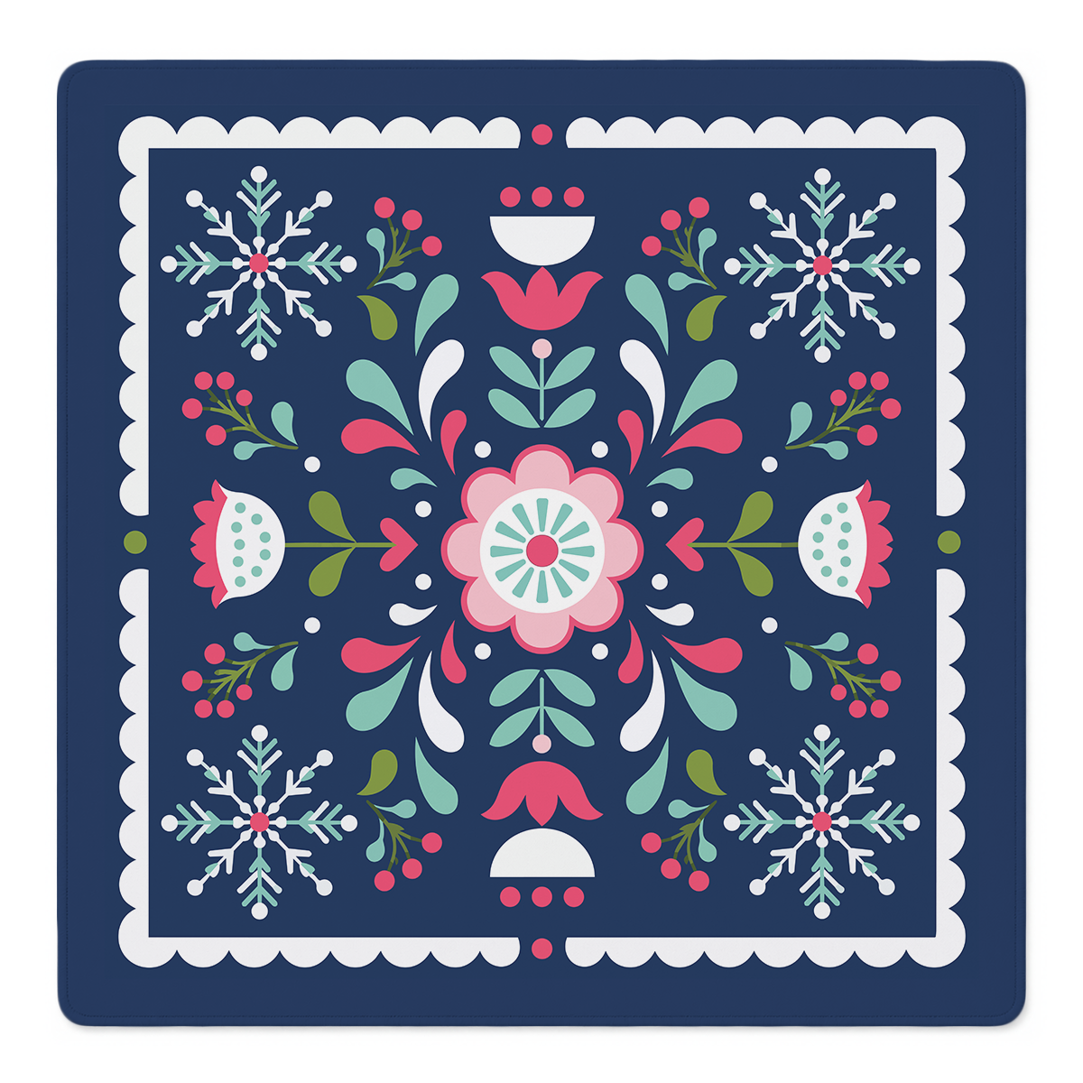 Nordic Night Bloom Mahjong Mat | Mahjong by SI